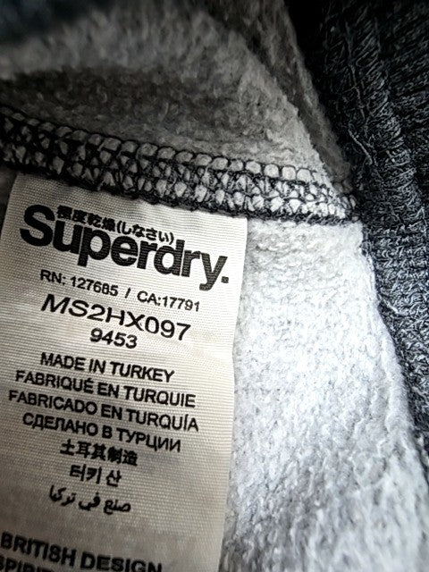 Superdry Men's Gray Hoodie Size M Vintage Limited Edition Tokyo