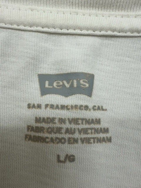 Levi's Men's White Logo T-Shirt L Short Sleeve Crewneck