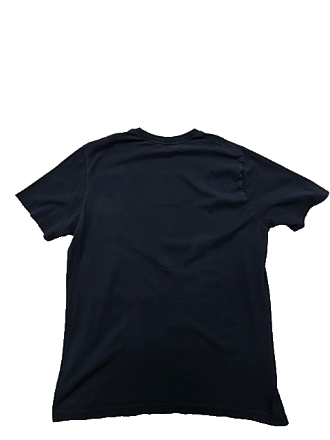 Nike Men's Black Cotton Crew Neck T-Shirt Size L Logo Standard Fit
