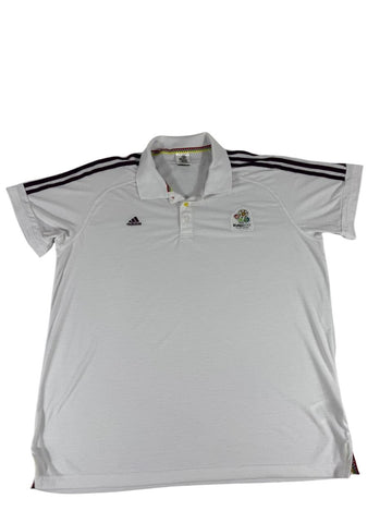 Adidas Men's Euro 2012 Polo Shirt White Short Sleeve Official Licensed Size Large