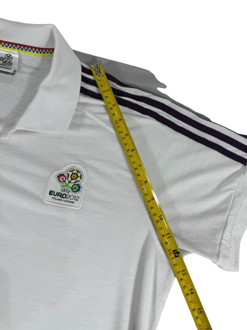 Adidas Men's Euro 2012 Polo Shirt White Short Sleeve Official Licensed Size Large
