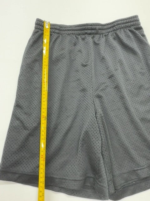 Athletic Boys Gray Elastic Waist Sports Shorts Size S Pockets Regular