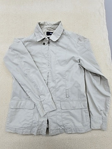Fila Women's Vintage Windbreaker Jacket M Light Grey Cotton