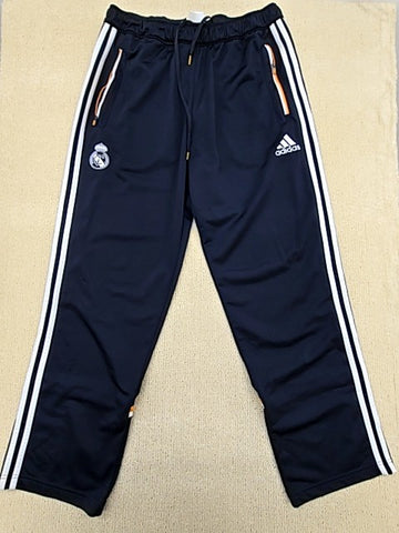 Adidas Real Madrid Navy Track Pants L Men Drawstring Ankle Zip
