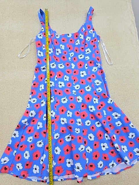Anne Klein Blue Floral Fit & Flare Mini Dress Size 10