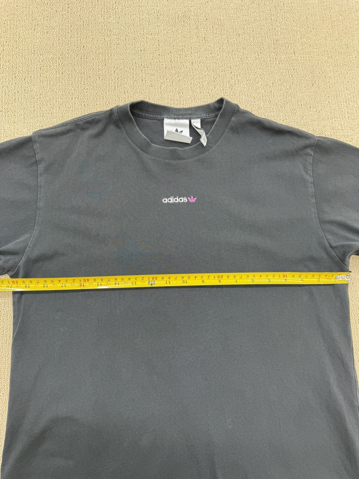 Adidas Unisex Black Stripes Originals T-Shirt M Short Sleeve 3 Stripes