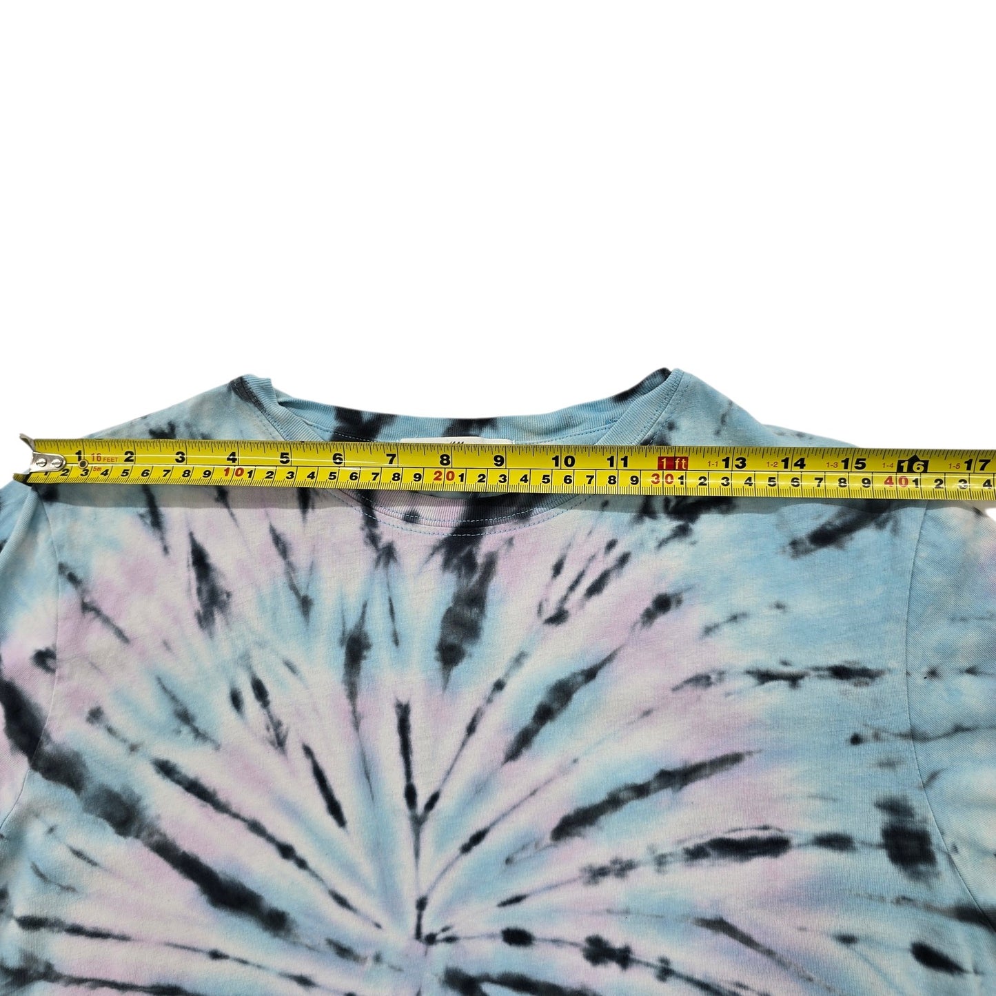 H&M Kids Tie-Dye Spiral T-Shirt Blue Pink Black Size 16/18