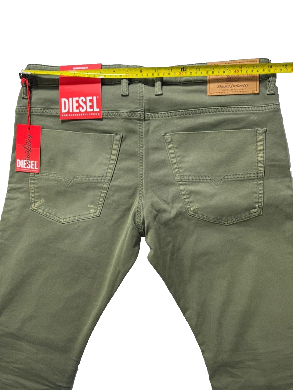 Diesel Krooley Jogg Jeans – Olive Green | Size 36 | Pre-Loved