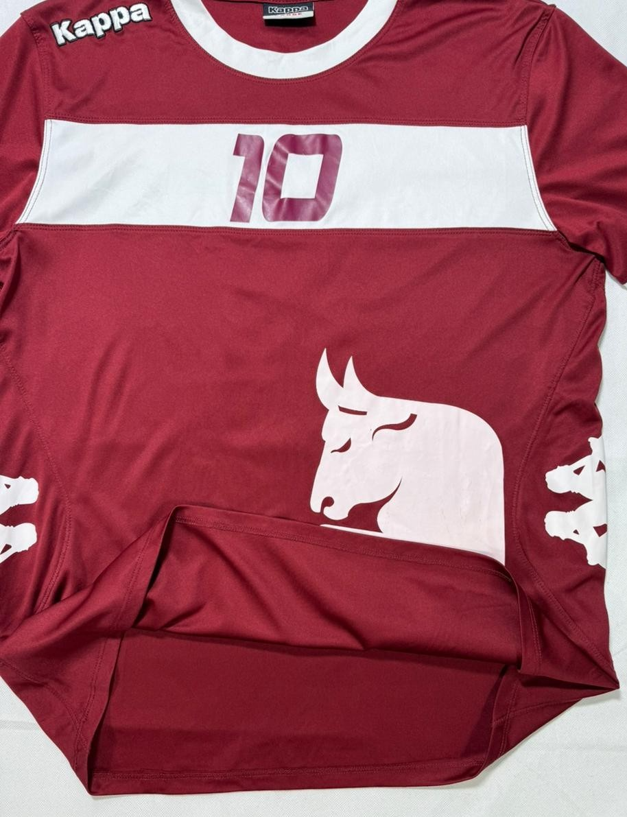 Kappa Torino Soccer Jersey #10 Cofano Men's Large Maroon White Rare Vintage Kit