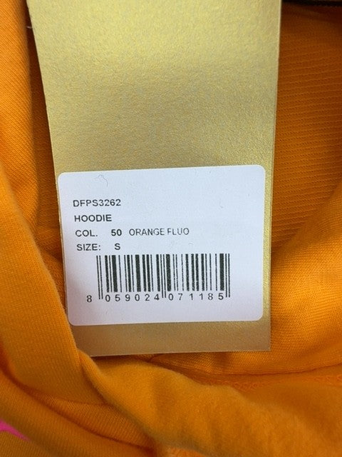 Plein Sport Orange Flu Hoodie S Long Sleeve Unisex NWT
