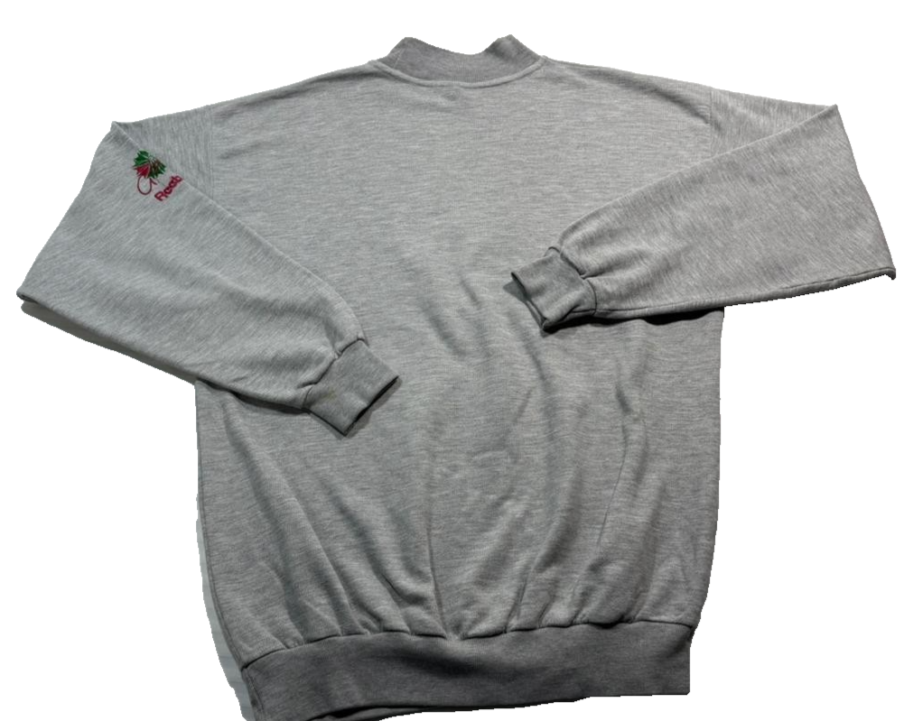 Gray Reebok The Physics Of Physiques Embroidered Crewneck Sweatshirt - Size L