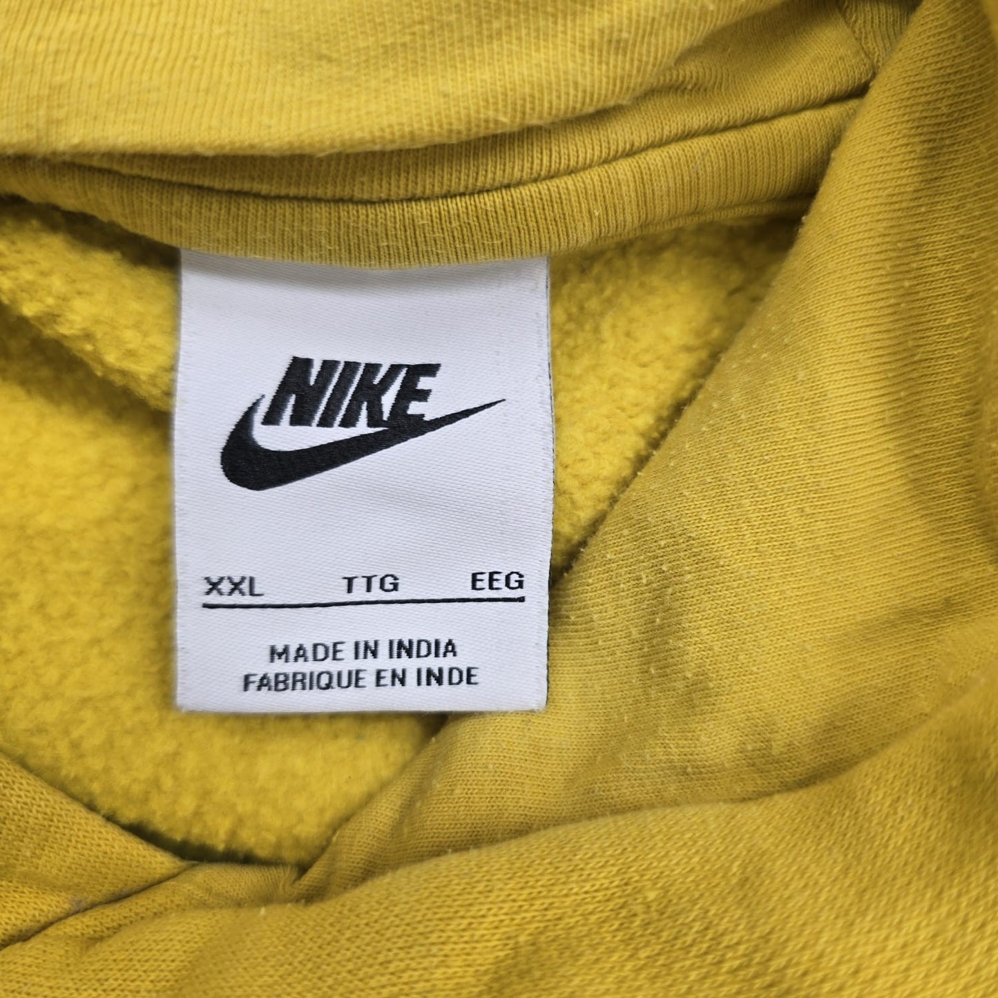 Nike Men's Yellow Pullover Hoodie XXL Cotton/Poly Blend
