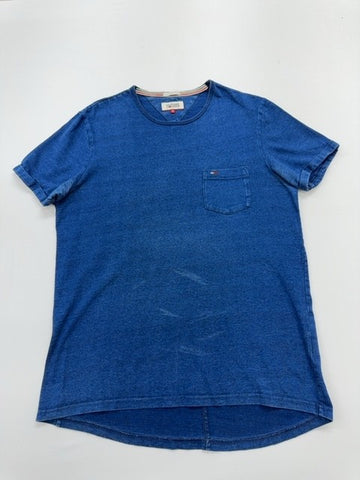 Tommy Hilfiger Denim Men Blue Chest Pocket T-Shirt Size M Regular