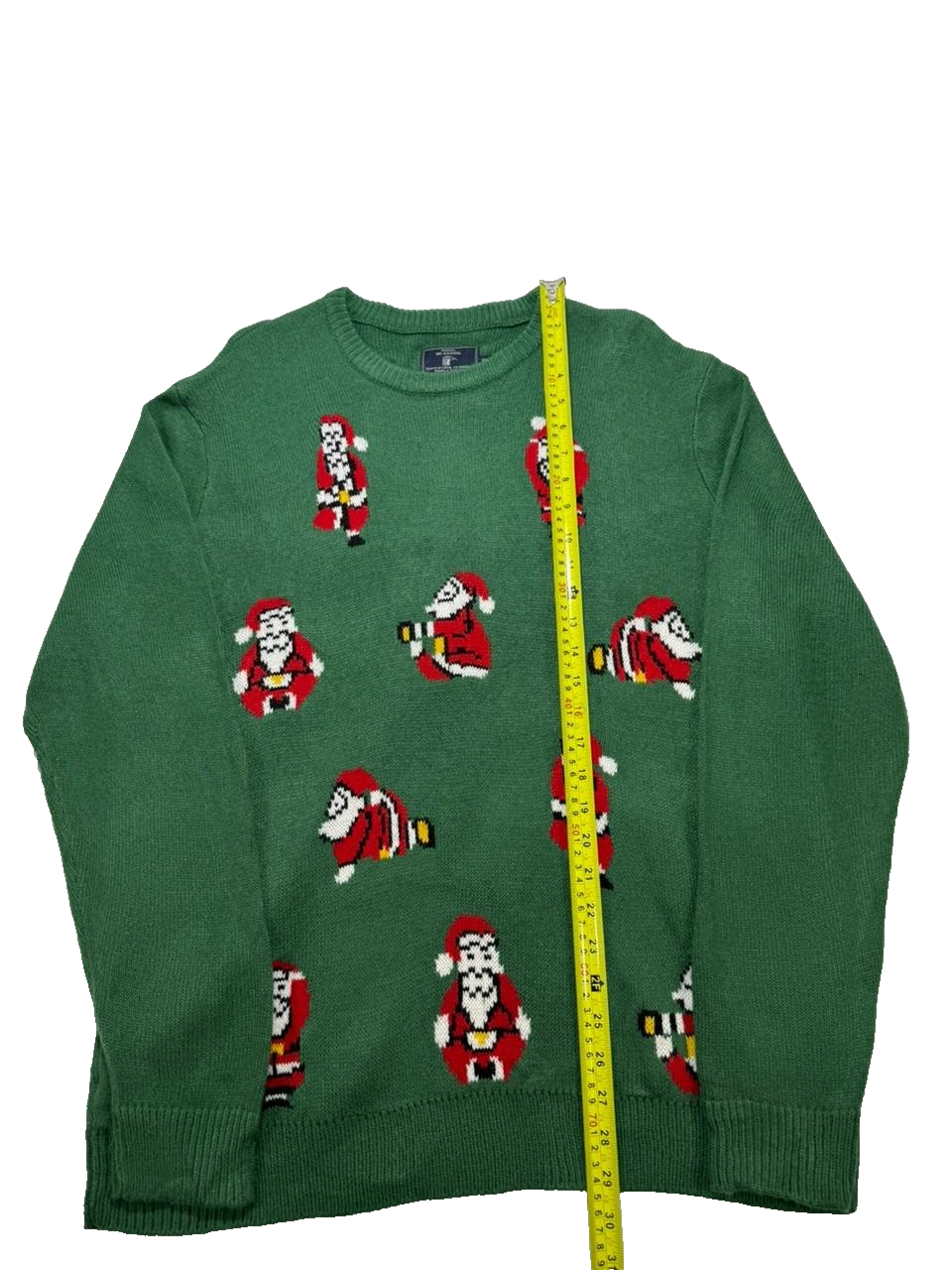 Original Mo Casual Wear Christmas Sweater Green Long Sleeve Pullover Size 2Xl