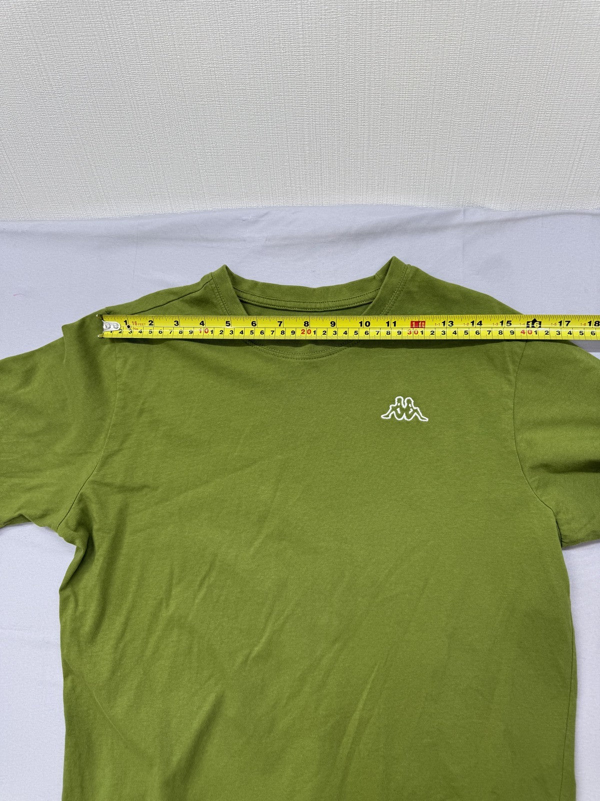 Kappa Men's Green Solid Short Sleeve Crew Cotton T-Shirt L
