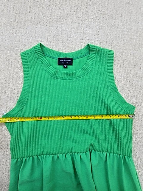 Isaac Mizrahi NY Green Maxi Rib Knit Sleeveless M Women USA