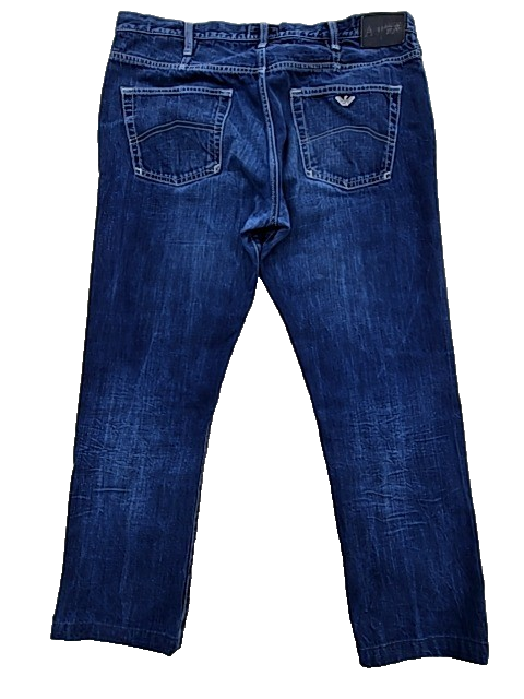 Armani Jeans Men's Blue Slim Fit Size 40x34 Waist 34" Inseam