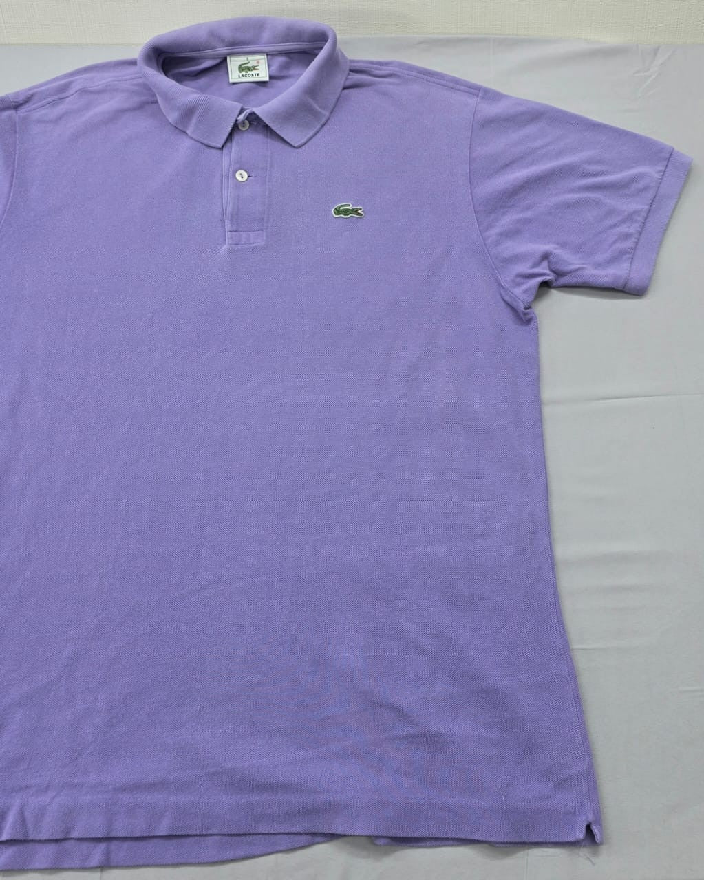 Lacoste Men's Purple Polo Shirt Short Sleeve Size L Cotton Pique
