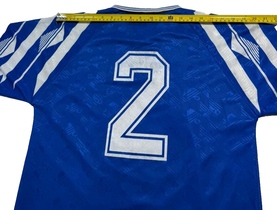 Vintage Admiral Belenenses Delta Cafes Football Jersey Shirt Blue White Size M
