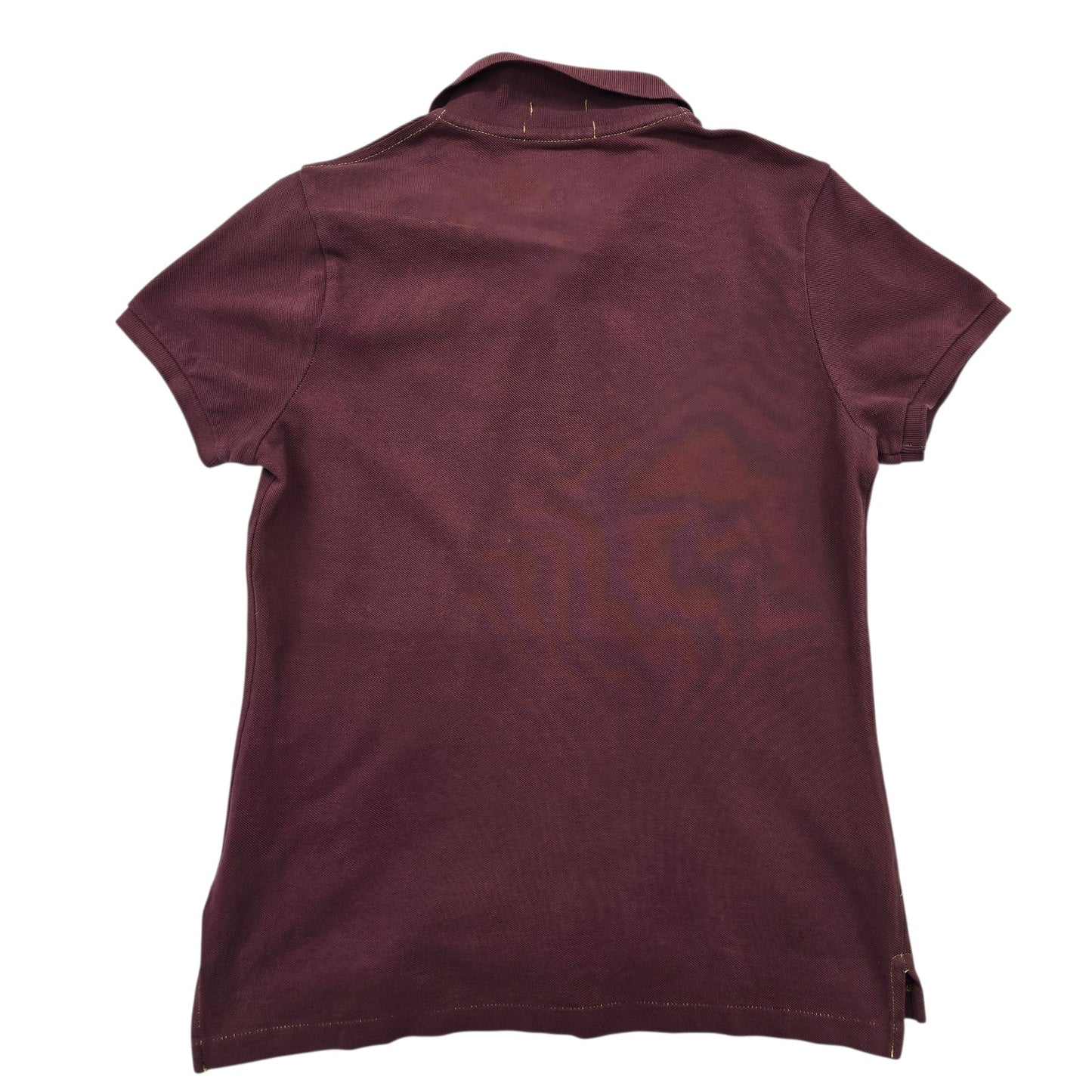 RALPH LAUREN Women's Burgundy Skinny Polo WM Cotton Pique