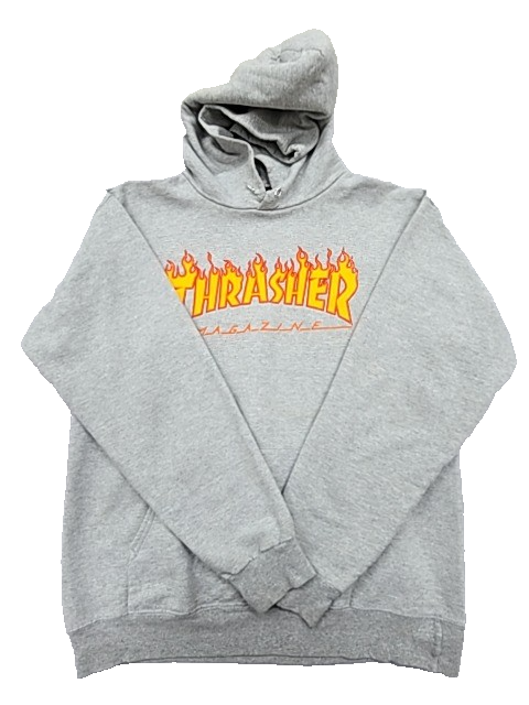 Thrasher Unisex Grey Skate Mag Pullover Hoodie Size S