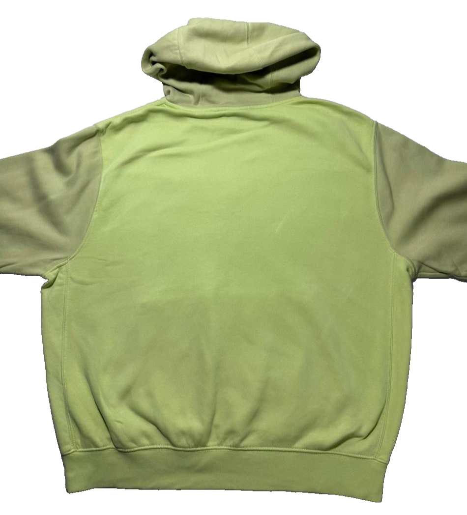 Nike Men's Hoodie Lime Green Pullover Fleece Logo Sweatshirt Size L
