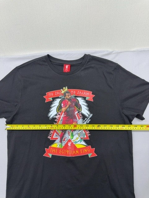 LFC Mo Salah Black T-Shirt L Short Sleeve 100% Cotton NWT