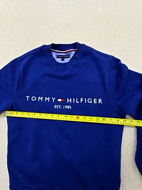 Tommy Hilfiger Navy Crewneck Sweatshirt S Long Sleeve Unisex