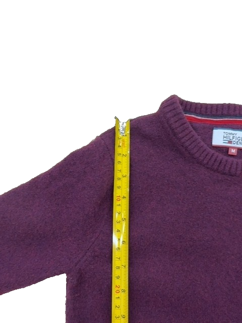 Tommy Hilfiger Women's Purple Cable Knit Crewneck Sweater Size M
