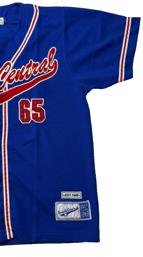 Men's South Central 65 Jersey Blue Red Baseball Shirt 2Xl Classic Retro