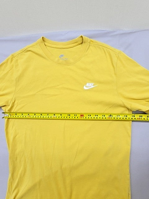 Nike Unisex Yellow The Nike Tee Short Sleeve T-Shirt Cotton Crewneck