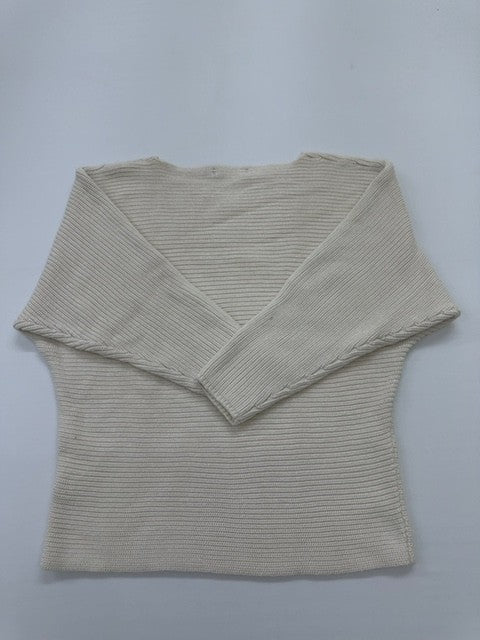 Lauren Ralph Lauren Women's Ivory V-Neck Knit Sweater Size XL Regular