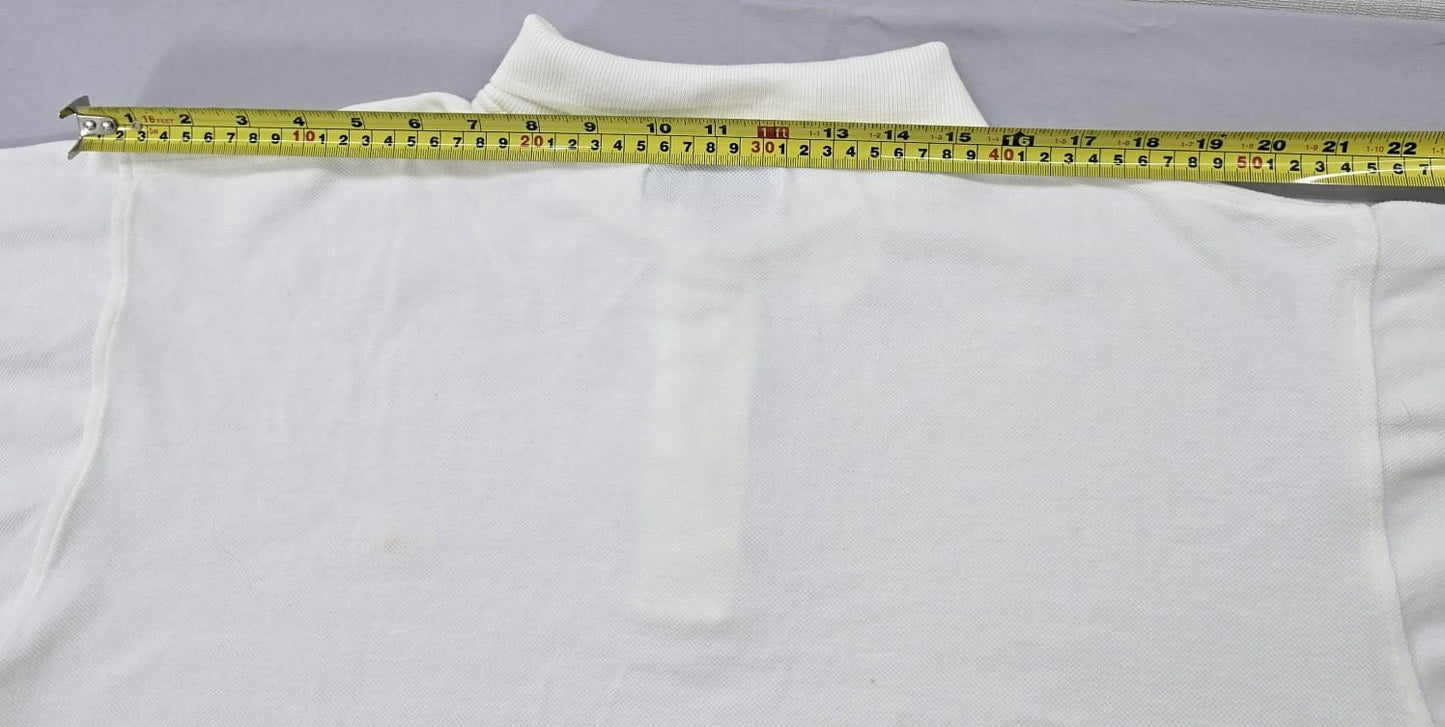 Fila Men's White Polo Shirt XL Short Sleeve Cotton Button