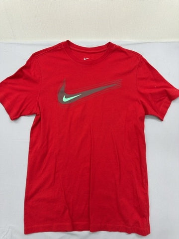 Nike Men's Red Athletic Crew Neck Short Sleeve T-Shirt Small Cotton