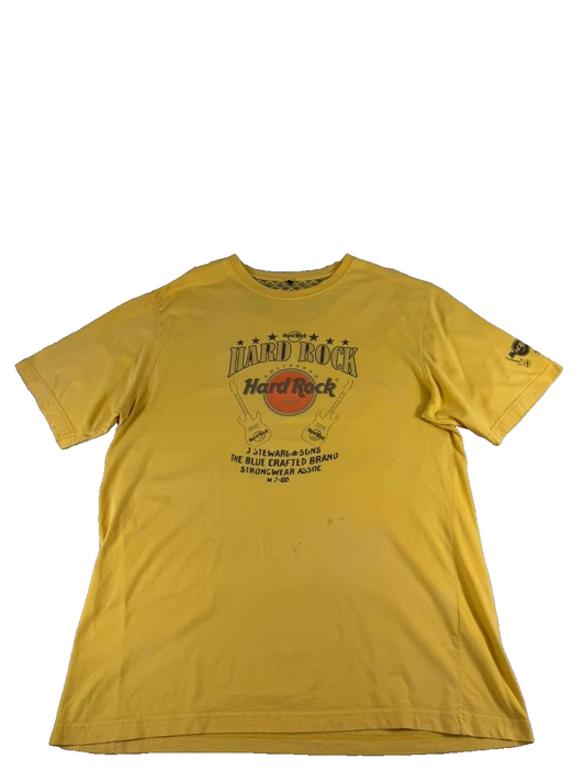 Hard Rock Cafe Men's Yellow T-Shirt – Size M, Amsterdam Brand Department Type