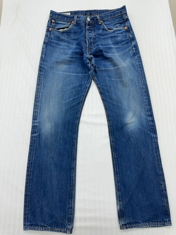 Levi's Men's 501 Original Blue Denim Jeans 31x30 Button Fly