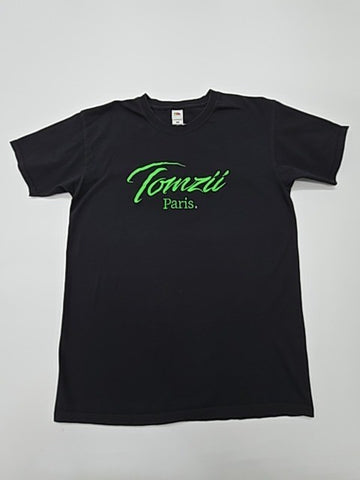 Fruit of the Loom Men Black Paris T-Shirt Size M Regular Fit