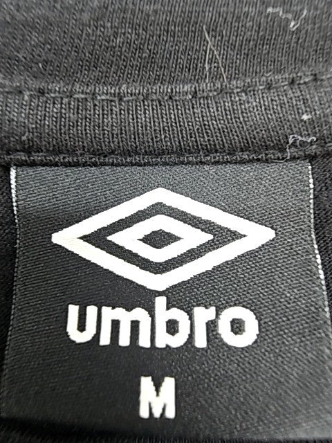 Umbro Men's Black Logo T-Shirt M Short Sleeve 100% Cotton Crew Neck