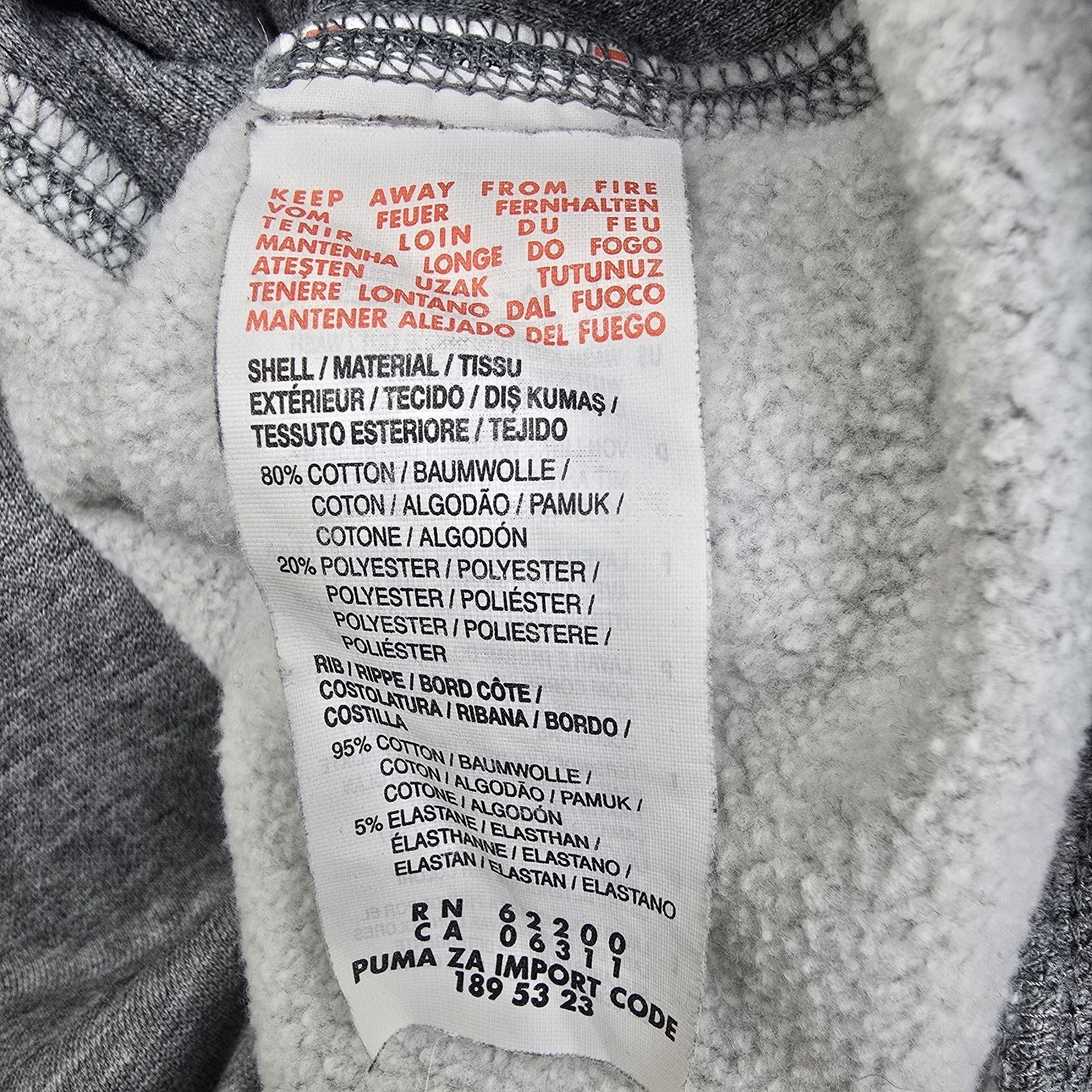 Puma Men Gray Hoodie size L product image 4