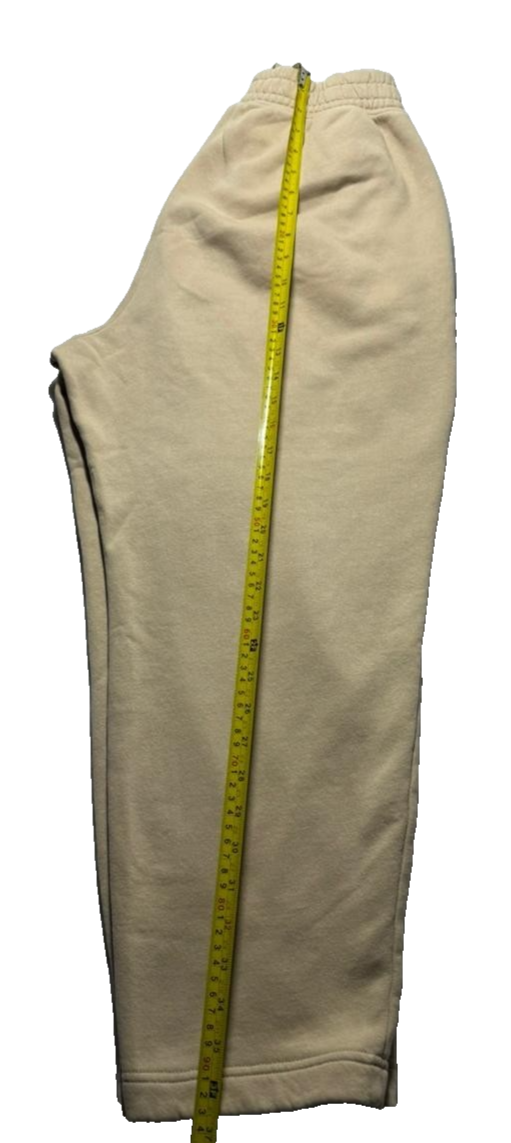Nike Beige Sweatpants, Men's XL, Cotton Fleece Joggers, Casual Athletic Wear