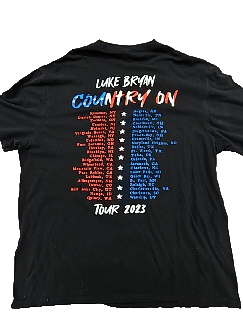 The Concert District Unisex Black Concert T-Shirt XL 100% Cotton 2023