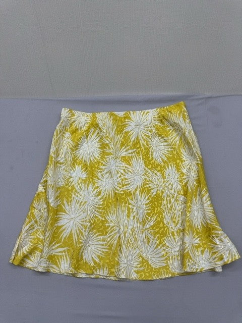 Rebecca Taylor Floral Yellow XL Women's Skirt Regular
