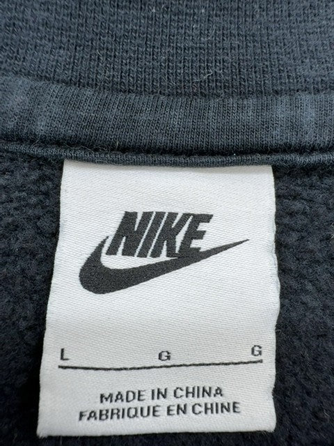 Nike Crewneck Sweatshirt Grey L Cotton Swoosh Long Sleeve