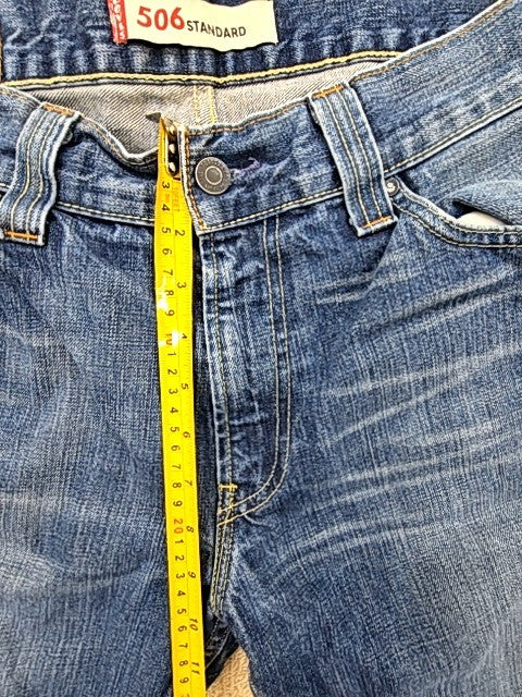 Levi's 506 Men's Straight Stretch Jeans 34x34 Blue Med Wash