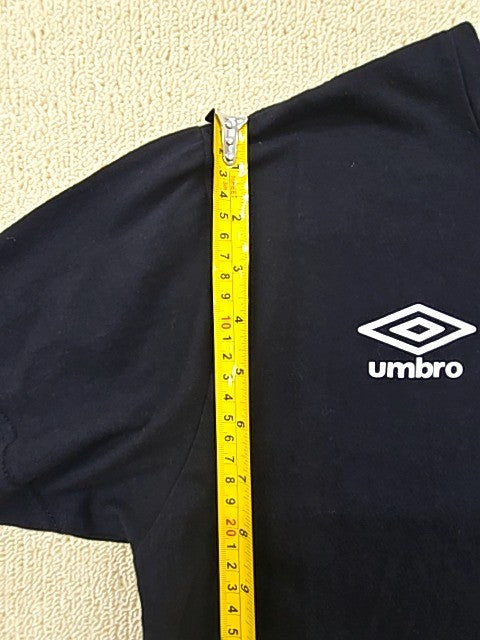 Umbro Men's Black Logo T-Shirt M Short Sleeve 100% Cotton Crew Neck