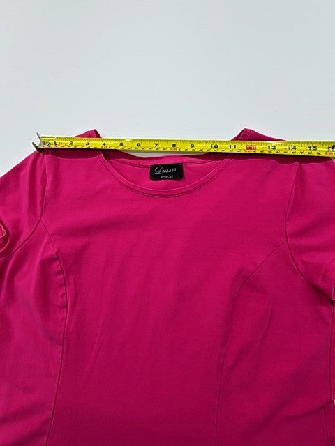 Yessica Women's Magenta Fit Flare Knee Length Dress Size M