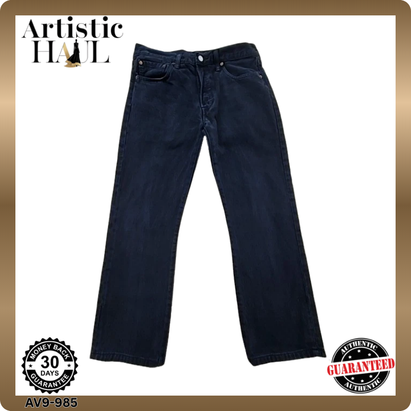 Levi's 501 Men's 32x32 Dark Indigo Vintage Button Fly Denim Jeans