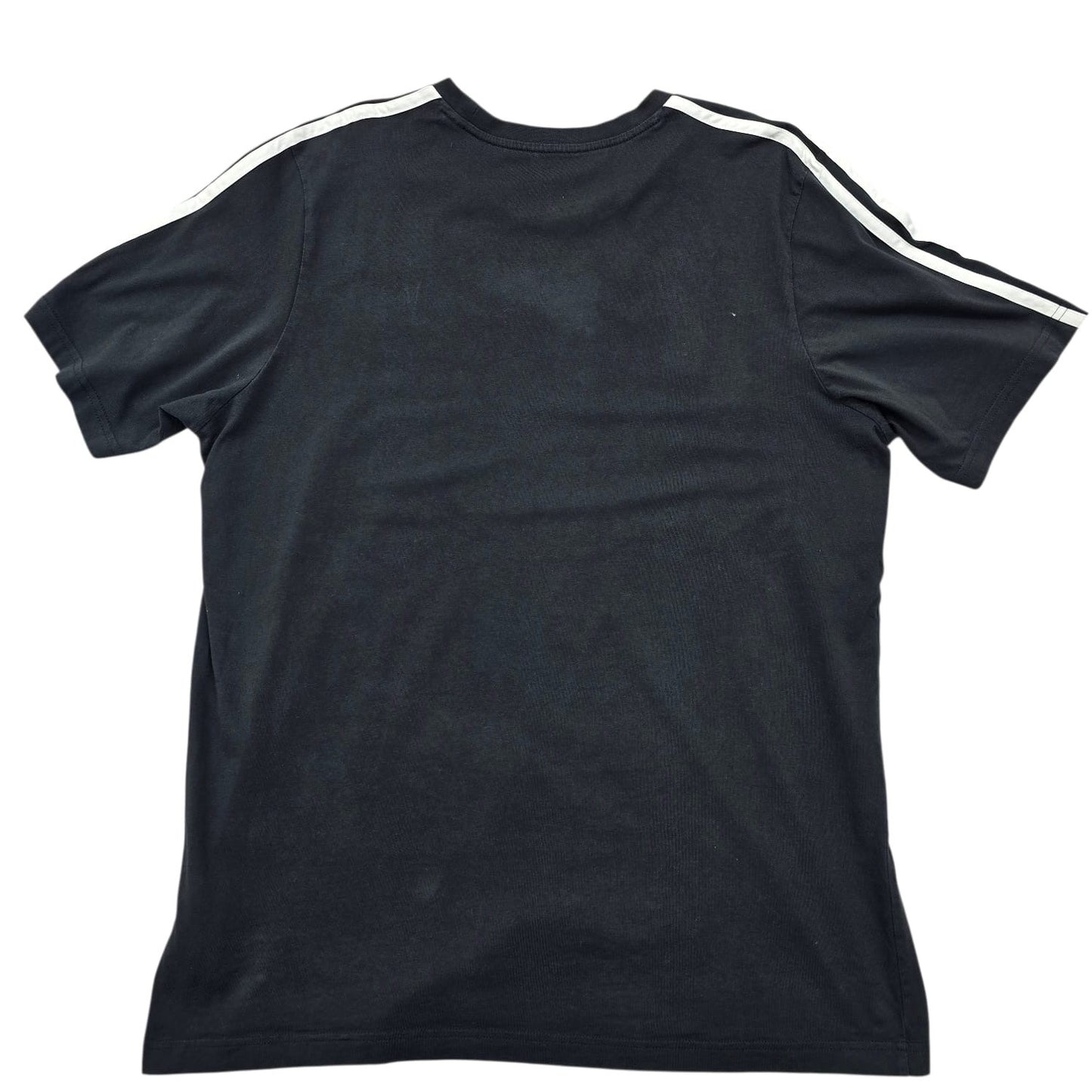 Adidas Men's Black Striped 3-Stripes T-Shirt XL Originals