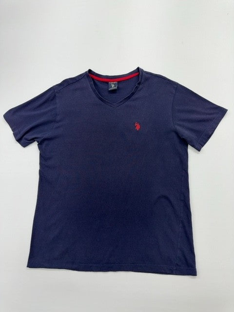 U.S. Polo Assn Boys Gray V-Neck T-Shirt Youth Size S New