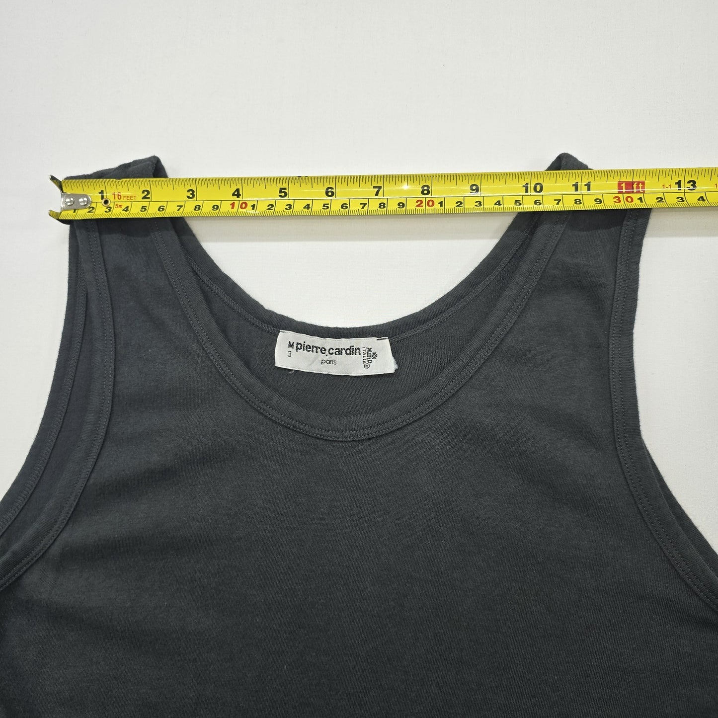 Pierre Cardin Boys Black Cotton Tank Top Little Kid Size 3 Regular